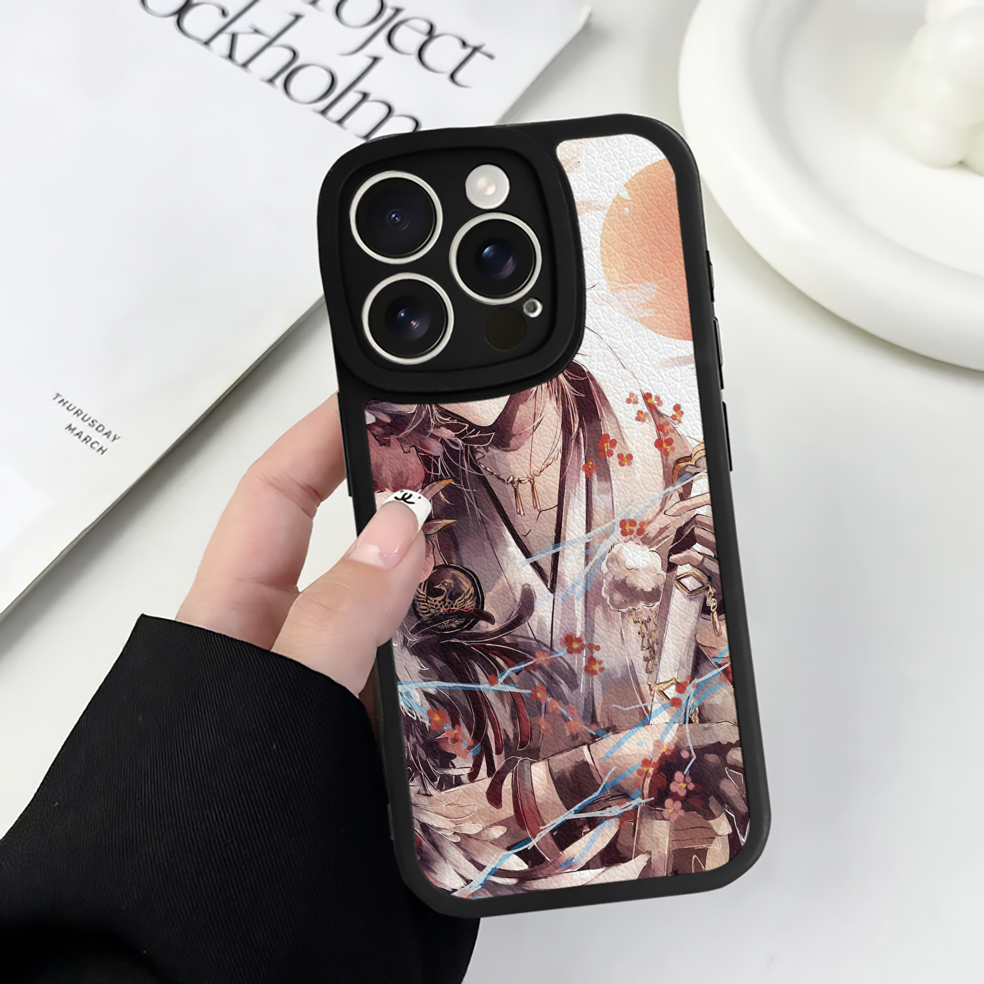 （画像用） 刀剣乱舞 Touken Ranbu 【iPhone 16シリーズ対応】シリコンスマホケース（レザー調） 材質：シリコン